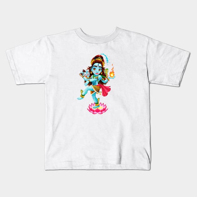 Dance of Shiva Kids T-Shirt by ddraw